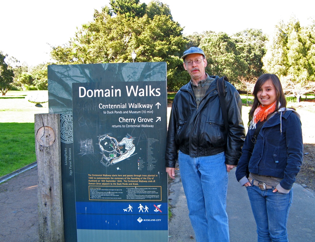 Bob and Connie with Domain Sign